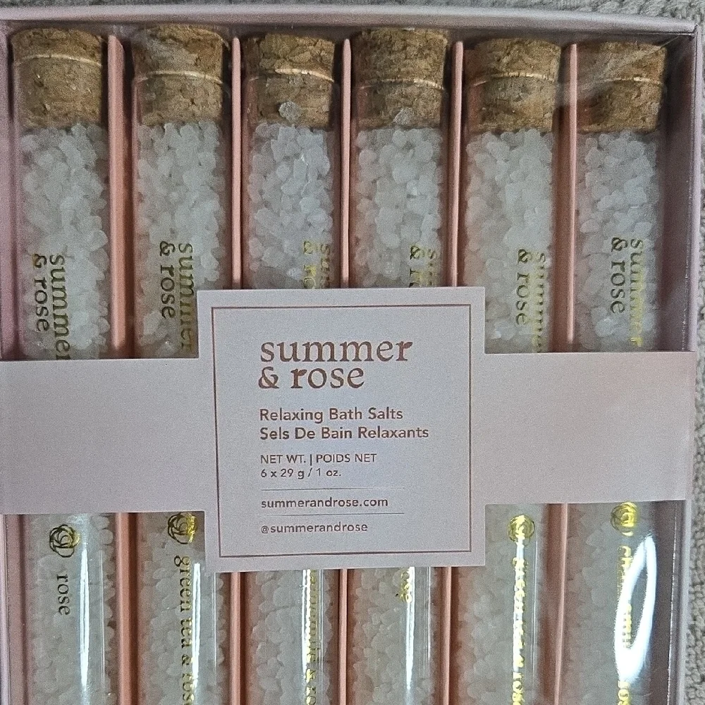 Summer & Rose Pink Bath Soak Set with Bubbles